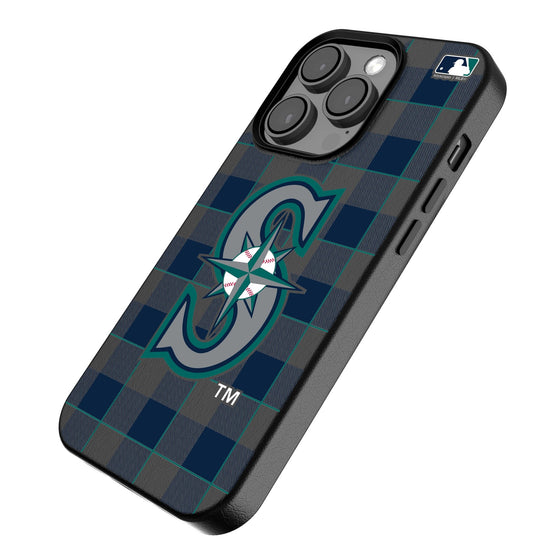 Seattle Mariners Plaid Magnetic Phone Case-2