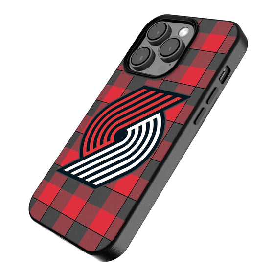 Portland Trail Blazers Plaid Magnetic Phone Case-2