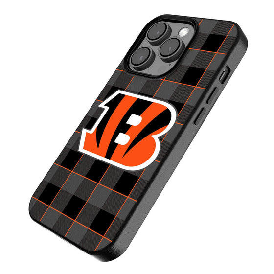 Cincinnati Bengals Plaid Magnetic Phone Case-2