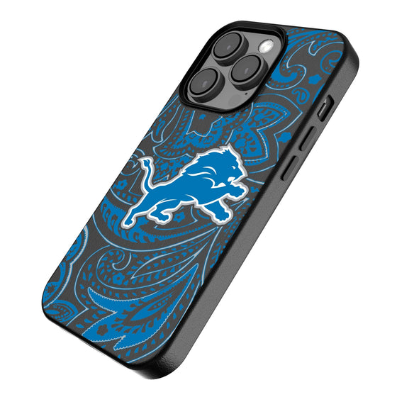 Detroit Lions Paisley Magnetic Phone Case-2