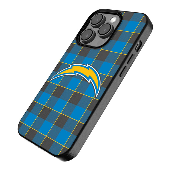 Los Angeles Chargers Plaid Magnetic Phone Case-2