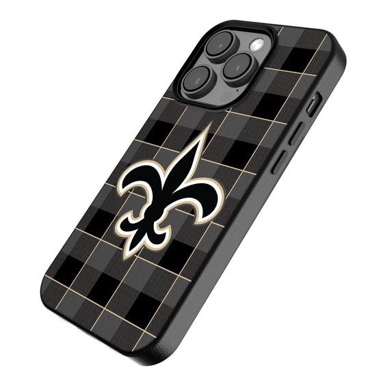 New Orleans Saints Plaid Magnetic Phone Case-2