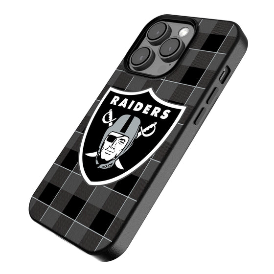 Las Vegas Raiders Plaid Magnetic Phone Case-2