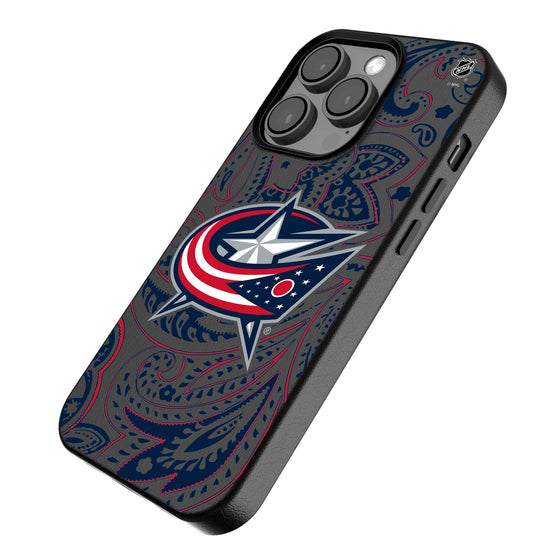 Columbus Blue Jackets Paisley MagSafe Compatible Phone Case-2