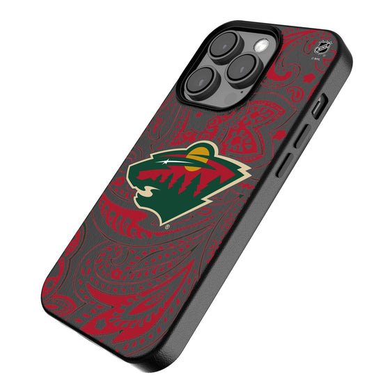 Minnesota Wild Paisley MagSafe Compatible Phone Case-2