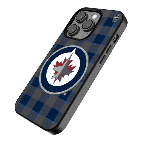 Winnipeg Jets Plaid MagSafe Compatible Phone Case-2