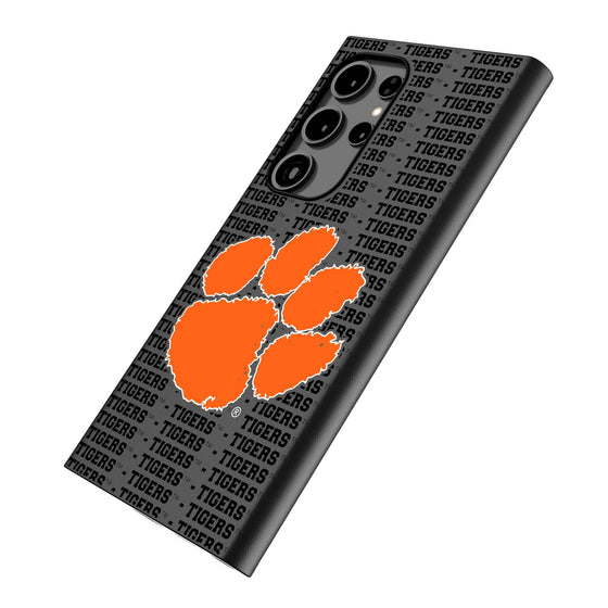 Clemson University Tigers Text Backdrop MagSafe Compatible Phone Case-1