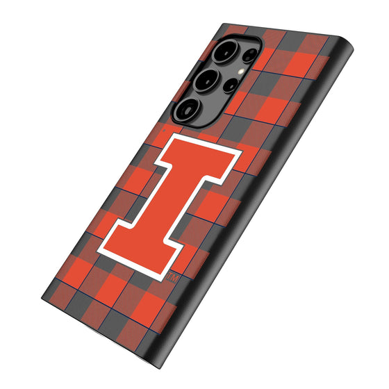 University of Illinois Fighting Illini Plaid MagSafe Compatible Phone Case-1