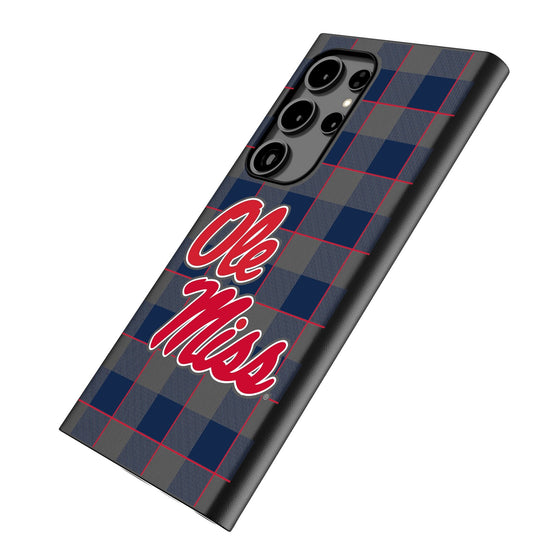 University of Mississippi Rebels Plaid MagSafe Compatible Phone Case-1