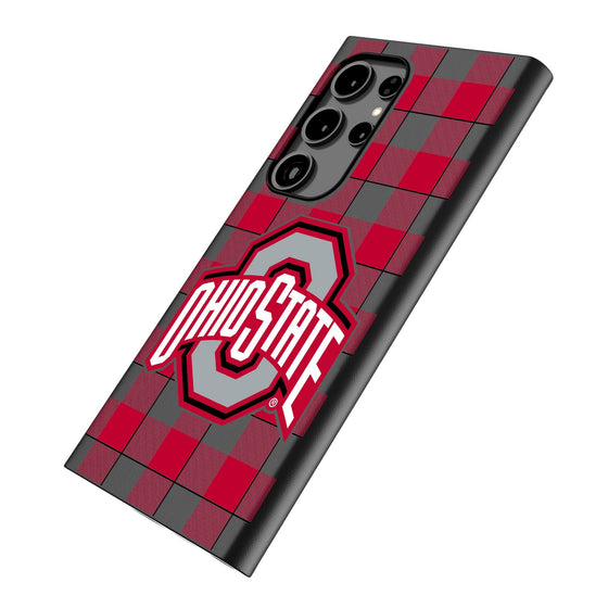 Ohio State University Buckeyes Plaid MagSafe Compatible Phone Case-1