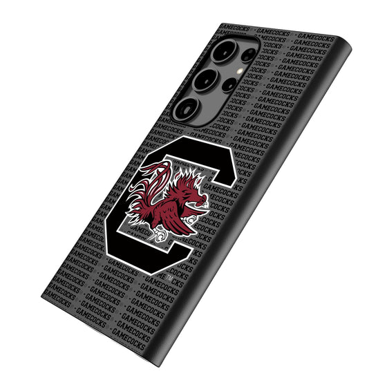 University of South Carolina Gamecocks Text Backdrop MagSafe Compatible Phone Case-1