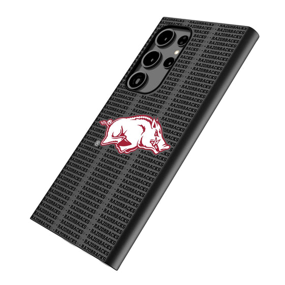 University of Arkansas Fayetteville Razorbacks Text Backdrop MagSafe Compatible Phone Case-1