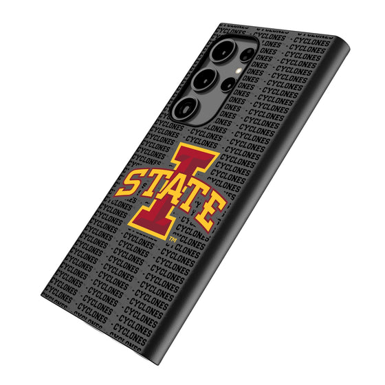 Iowa State University Cyclones Text Backdrop MagSafe Compatible Phone Case-1