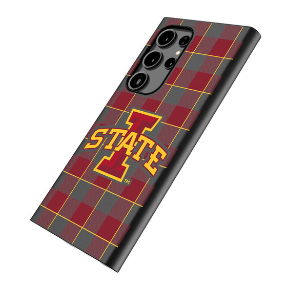 Iowa State University Cyclones Plaid MagSafe Compatible Phone Case-1