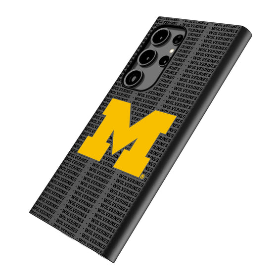 University of Michigan Wolverines Text Backdrop MagSafe Compatible Phone Case-1