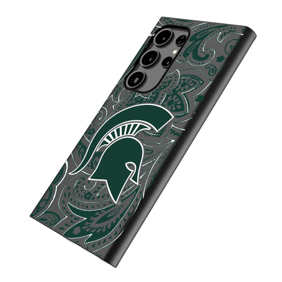 Michigan State University Spartans Paisley MagSafe Compatible Phone Case-1