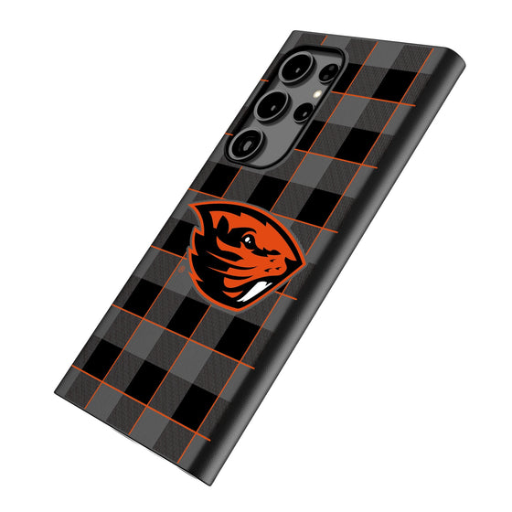 Oregon State University Beavers Plaid MagSafe Compatible Phone Case-1