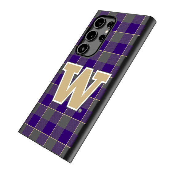 University of Washington Huskies Plaid MagSafe Compatible Phone Case-1