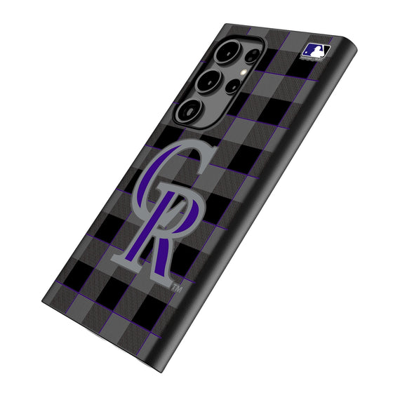 Colorado Rockies Plaid MagSafe Compatible Phone Case-1