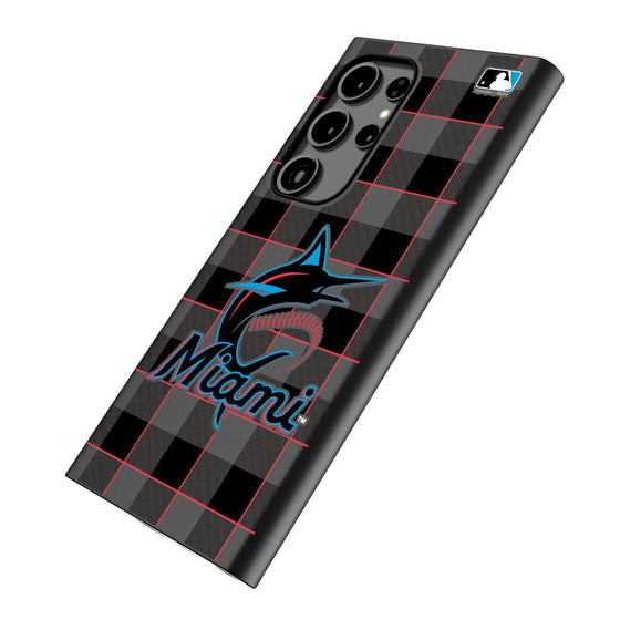 Miami Marlins Plaid MagSafe Compatible Phone Case-1