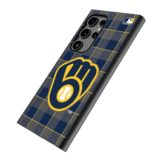 Milwaukee Brewers Plaid MagSafe Compatible Phone Case-1