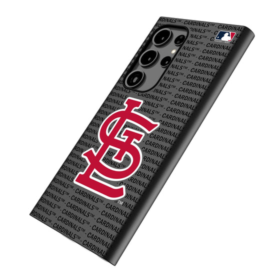 St Louis Cardinals Text Backdrop MagSafe Compatible Phone Case-1