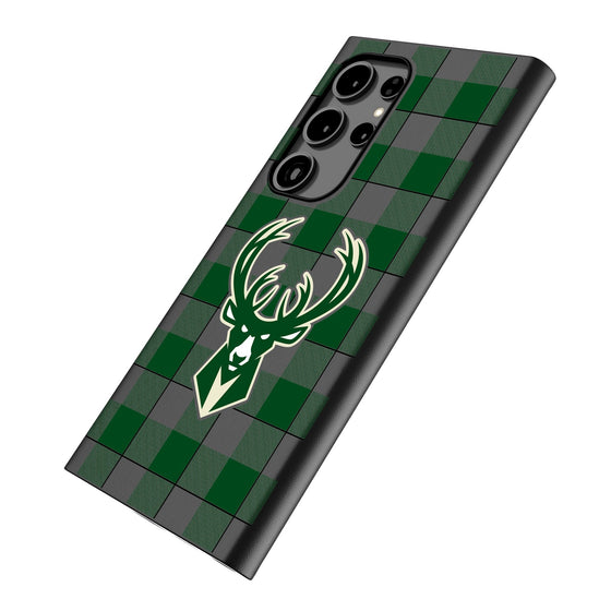 Milwaukee Bucks Plaid MagSafe Compatible Phone Case-1