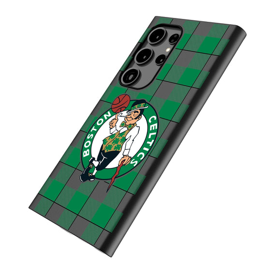 Boston Celtics Plaid MagSafe Compatible Phone Case-1