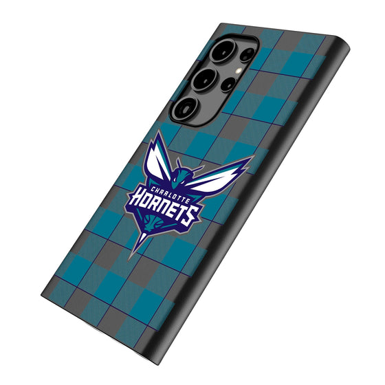 Charlotte Hornets Plaid MagSafe Compatible Phone Case-1