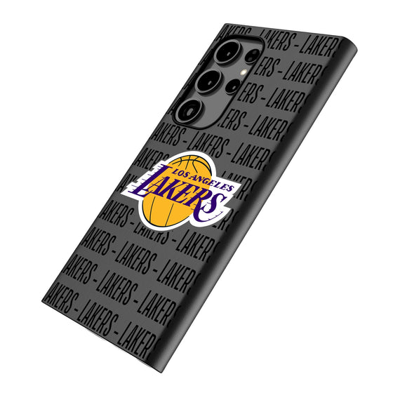 Los Angeles Lakers Text Backdrop MagSafe Compatible Phone Case-1