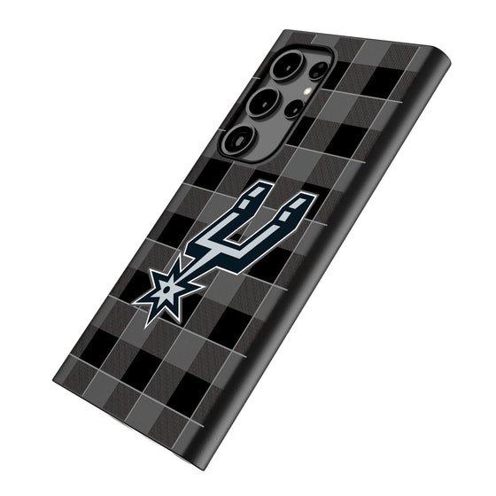 San Antonio Spurs Plaid MagSafe Compatible Phone Case-1