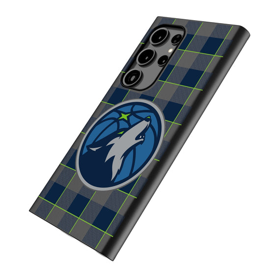 Minnesota Timberwolves Plaid MagSafe Compatible Phone Case-1