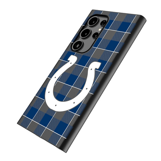 Indianapolis Colts Plaid MagSafe Compatible Phone Case-1