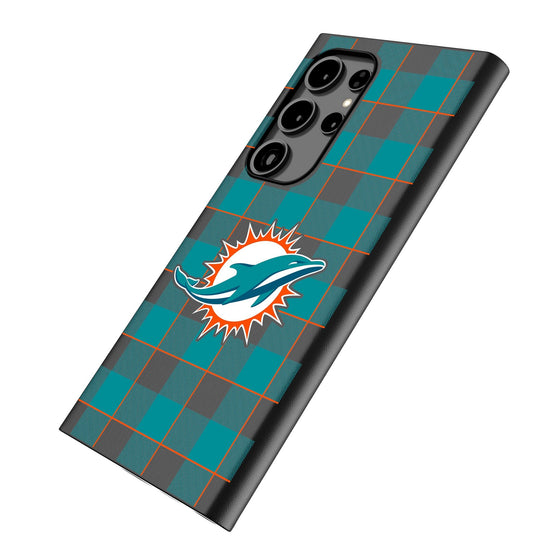 Miami Dolphins Plaid MagSafe Compatible Phone Case-1