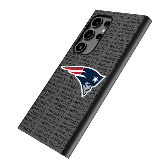 New England Patriots Text Backdrop MagSafe Compatible Phone Case-1