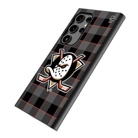 Anaheim Ducks Plaid MagSafe Compatible Phone Case-1