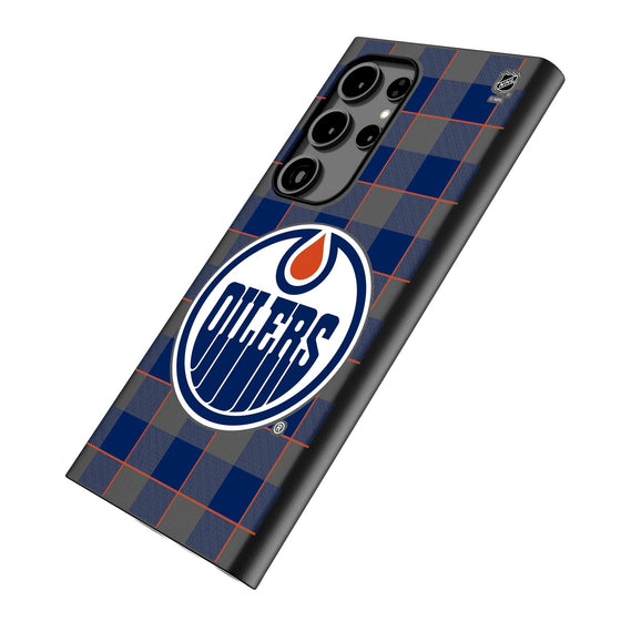 Edmonton Oilers Plaid MagSafe Compatible Phone Case-1