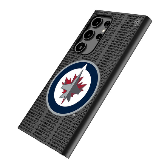 Winnipeg Jets Text Backdrop MagSafe Compatible Phone Case-1