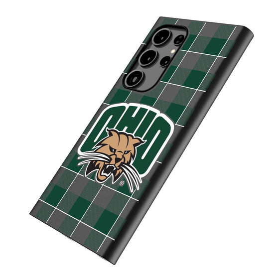 Ohio University Bobcats Plaid MagSafe Compatible Phone Case-1