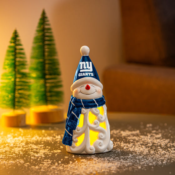 New York Giants Snowman LED Statuary, 8"