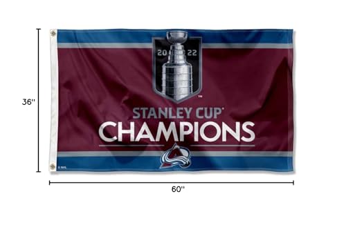 WinCraft Colorado Avalanche 2022 Stanley Cup Hockey Champions Grommet Flag