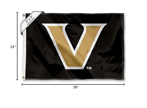 College Flags & Banners Co. Vanderbilt Commodores Small 2x3 Foot Flag