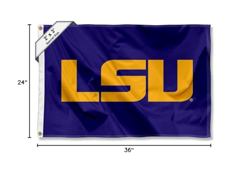 College Flags & Banners Co. Louisiana State LSU Tigers Small 2x3 Foot Flag