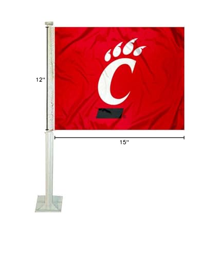 College Flags & Banners Co. Cincinnati Bearcats Red Car Flag