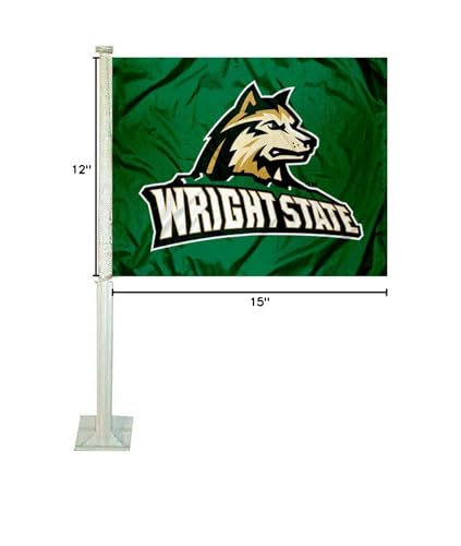 College Flags & Banners Co. Wright State Raiders New Logo Car Flag