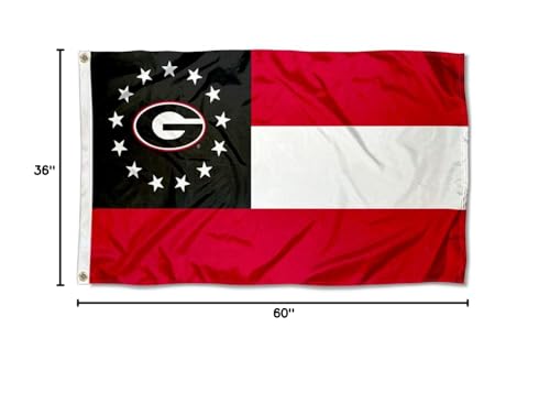 College Flags & Banners Co. Georgia Bulldogs State of Flag and USA 3x5 Set