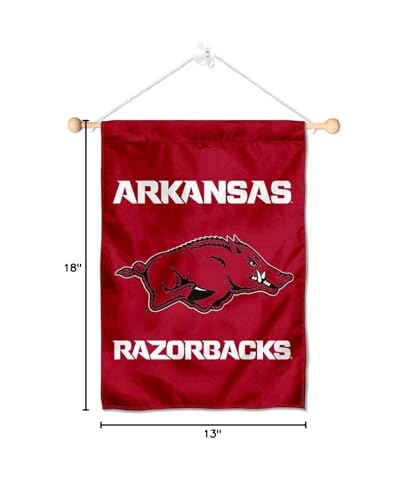 College Flags & Banners Co. Arkansas Razorbacks Banner for Windows Doors and Walls