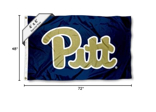 College Flags & Banners Co. Pitt Panthers 4 ft x 6 ft Script Pitt Flag