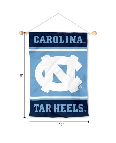 College Flags & Banners Co. North Carolina Tar Heels Window Wall Banner Hanging Flag with Suction Cup