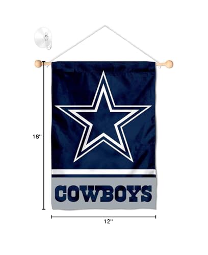 Dallas Cowboys Banner Window Wall Hanging Flag with Suction Cup